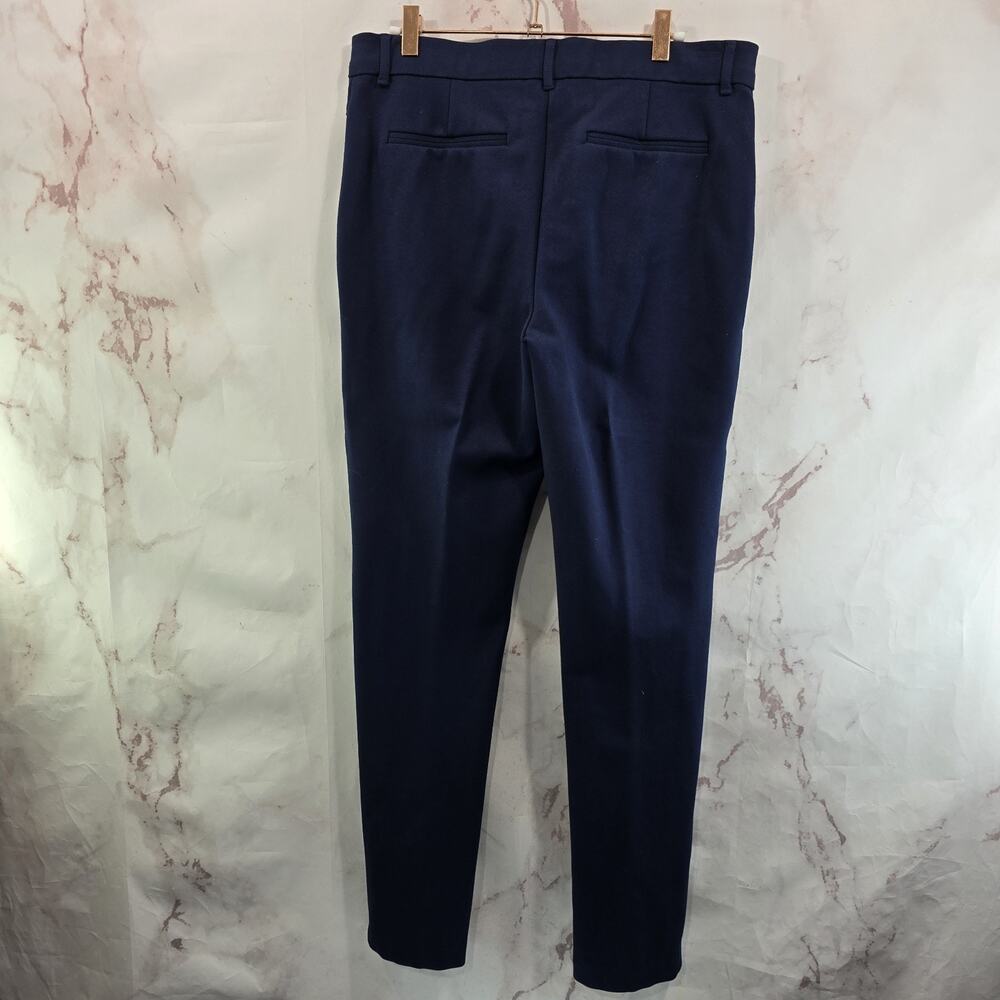 Chicos Pants Womens Large 2 Blue Ponte High Rise Skinny So Slimming Crease